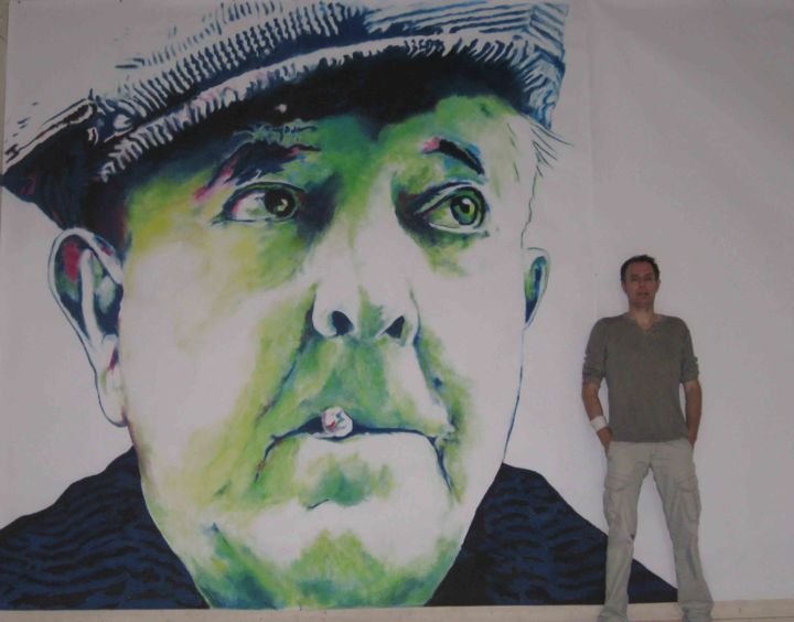 Peinture intitulée "jprevert-2-fini-al1…" par Al1, Œuvre d'art originale,