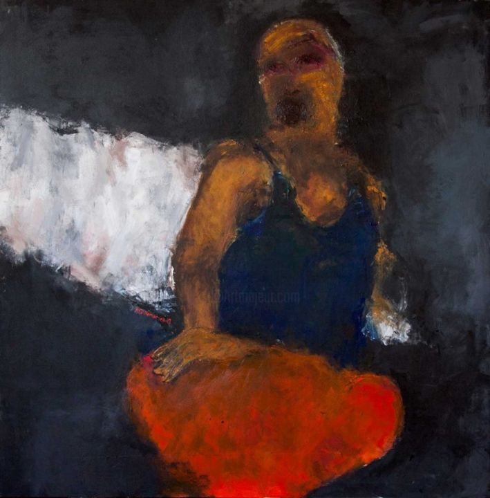 Pittura intitolato "Funeral" da Alaa Hamameh, Opera d'arte originale, Olio