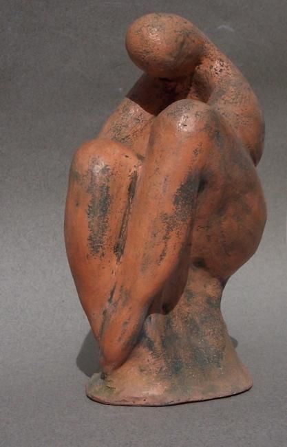 Skulptur mit dem Titel "Mujer" von Alaides Martinol, Original-Kunstwerk, Keramik