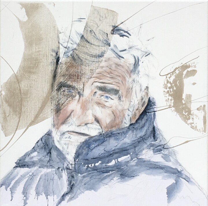 Peinture intitulée "Jean-Luc Van Den He…" par Alain Abramatic, Œuvre d'art originale, Huile Monté sur Châssis en bois