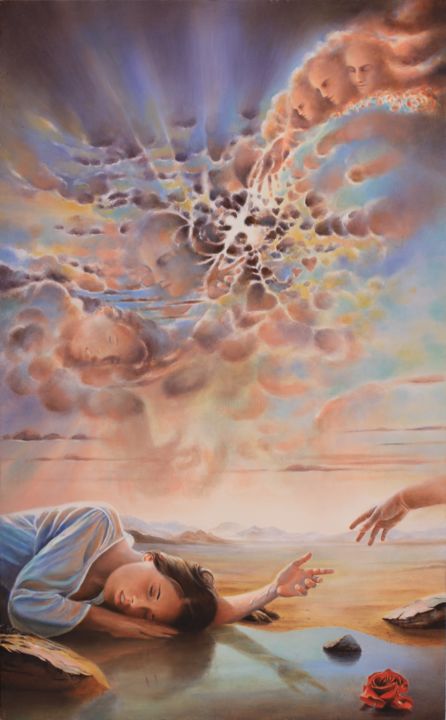 Painting titled "Misericordiae" by Alain Amar, Original Artwork, Oil