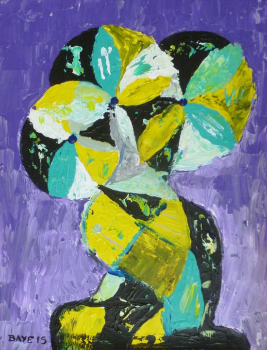 Peinture intitulée "Bouquet de fleurs" par Alain Baye, Œuvre d'art originale