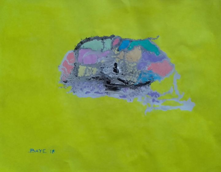 Peinture intitulée "The fish paralysed" par Alain Baye, Œuvre d'art originale, Acrylique