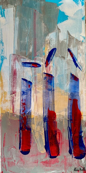 Картина под названием "TRIO 2" - Alain Bulle, Подлинное произведение искусства, Акрил Установлен на Деревянная рама для носи…