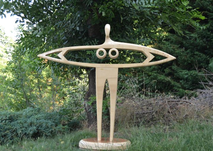 Sculpture titled "l' envolée" by Alain Chauvet, Original Artwork, Wood