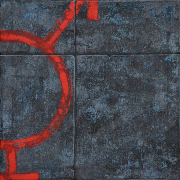 Painting titled "Symbole" by Alain Chauvet, Original Artwork, Acrylic