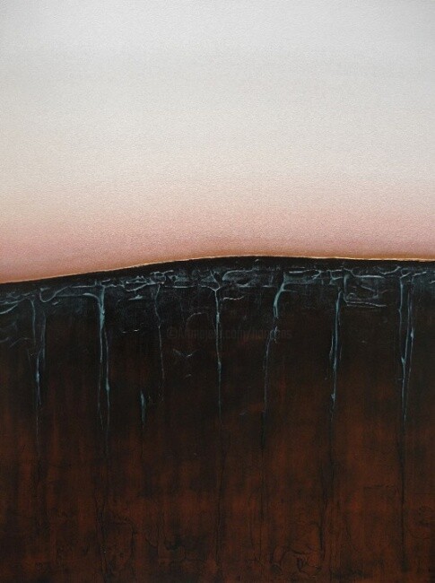 Ζωγραφική με τίτλο "Horizon - peinture…" από Alain Chenard, Αυθεντικά έργα τέχνης, Ακρυλικό Τοποθετήθηκε στο Ξύλινο φορείο σ…