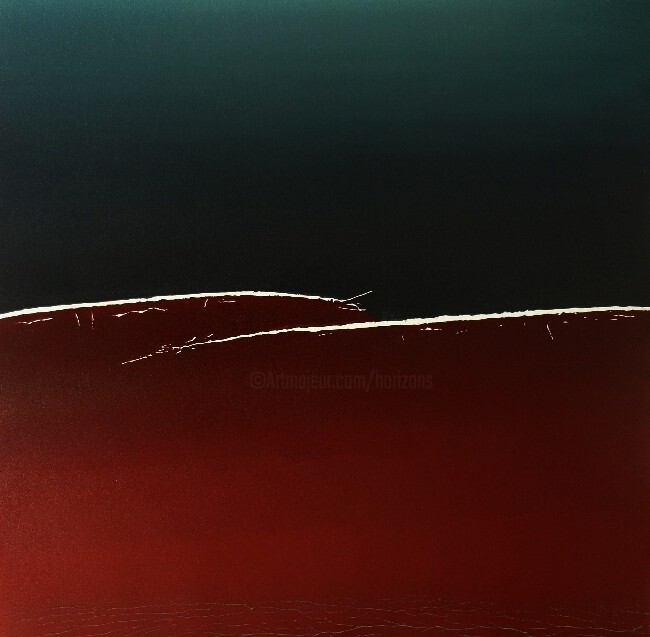"Horizon - peinture…" başlıklı Tablo Alain Chenard tarafından, Orijinal sanat, Akrilik Ahşap Sedye çerçevesi üzerine monte e…