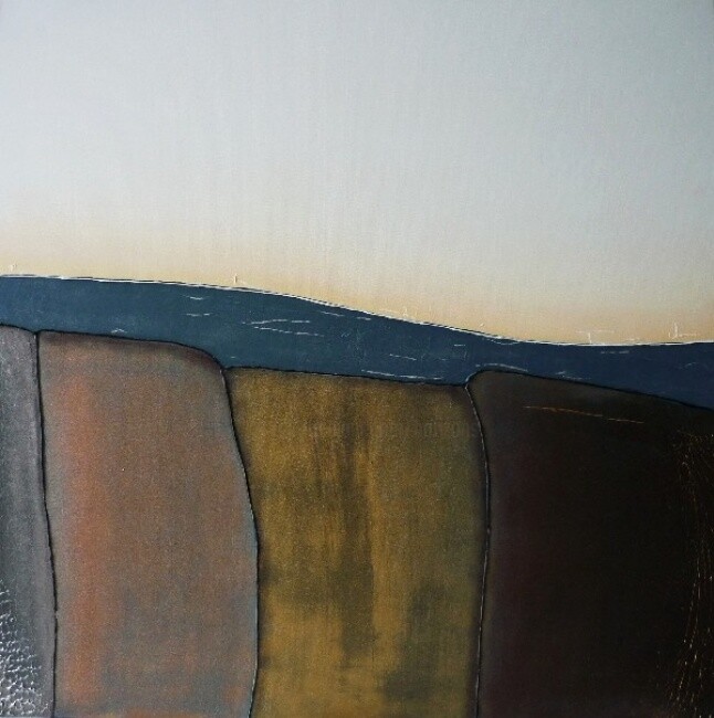 Pintura titulada "Horizon - peinture…" por Alain Chenard, Obra de arte original, Acrílico Montado en Bastidor de camilla de…