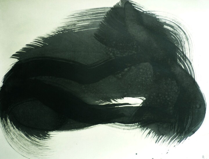 Painting titled "encre 2" by Alain Chenard, Original Artwork, Ink