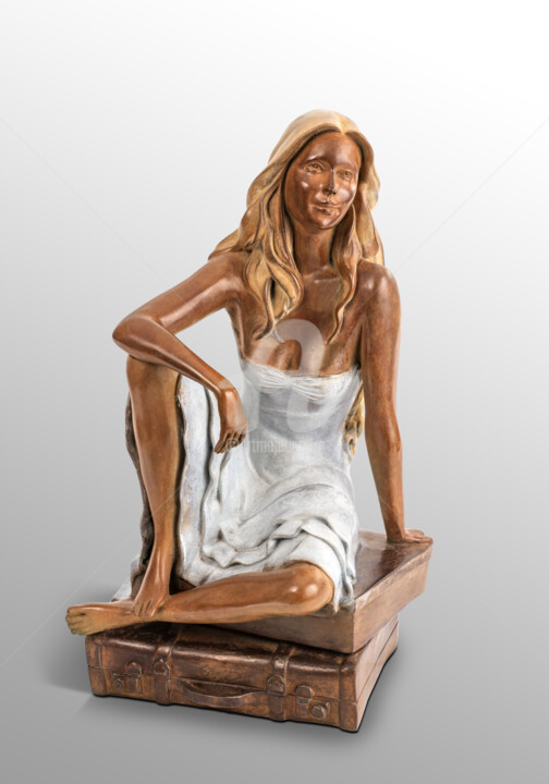 Sculpture intitulée "Maggy" par Alain Choisnet, Œuvre d'art originale, Bronze