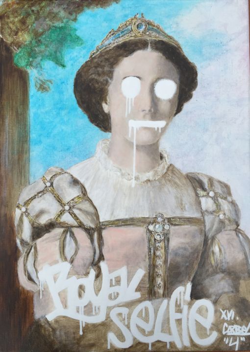 Pittura intitolato "Béatrice Taguée" da Alain Corbel, Opera d'arte originale, Acrilico