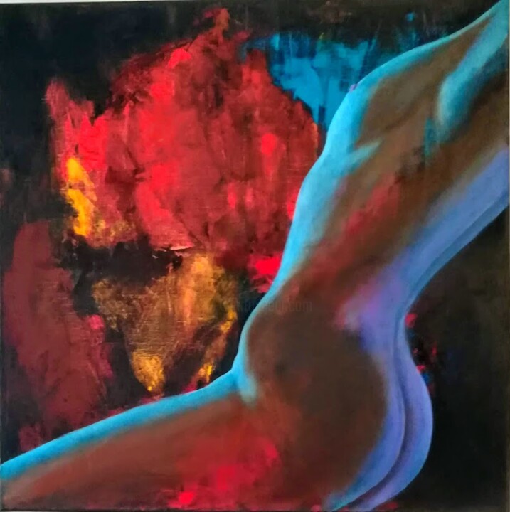 Painting titled "Sublimation" by Alain Denis, Original Artwork, Oil