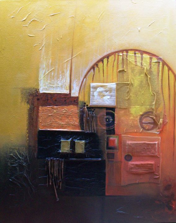 Peinture intitulée "exaltation.jpg" par Alain Djeumo, Œuvre d'art originale, Acrylique