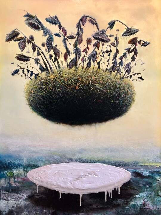 Pintura titulada "SUSPENDIDO" por Alain Donate Hernandez, Obra de arte original, Oleo