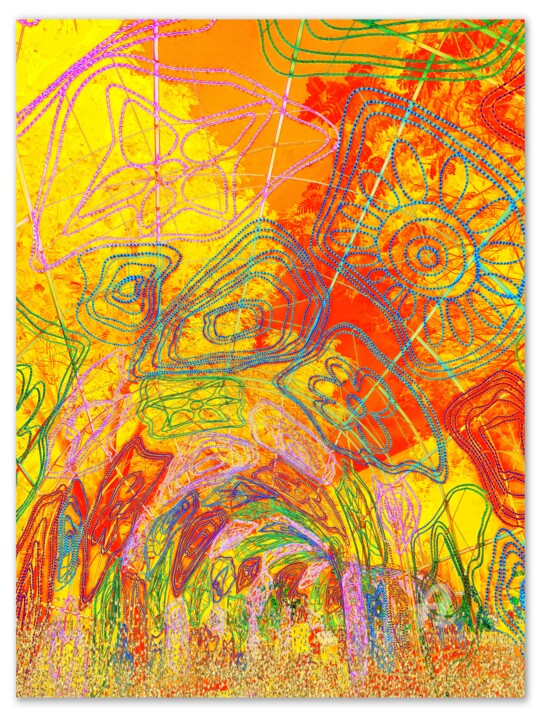 Digitale Kunst mit dem Titel "Arc en couleur" von Alain Erpelding, Original-Kunstwerk, 2D digitale Arbeit