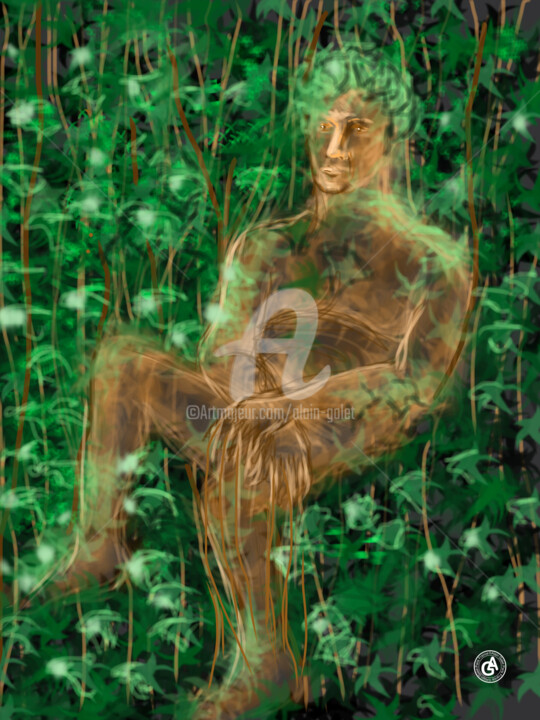 Digital Arts titled "Ovid's Metamorphose…" by Alain Galet, Original Artwork, Digital Painting