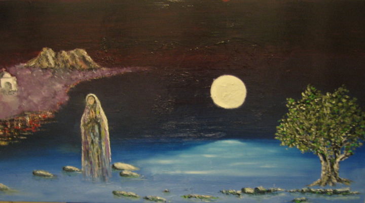 Malerei mit dem Titel "SINAI" von Marius, Original-Kunstwerk, Öl