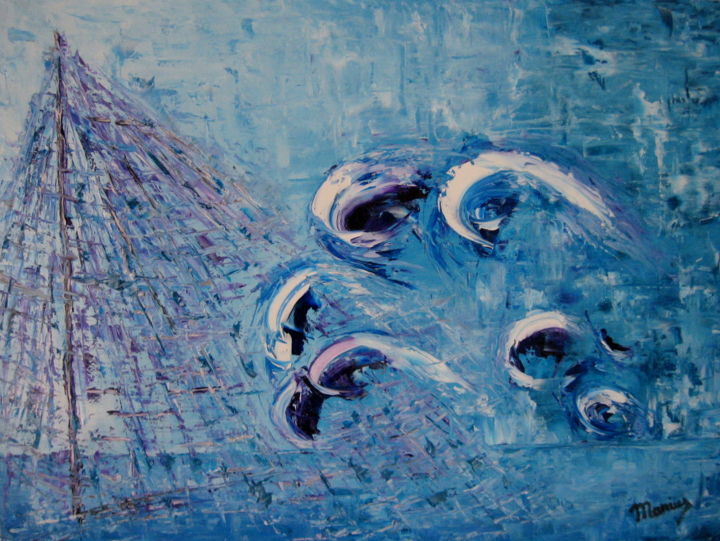 Peinture intitulée "BLUE DREAM" par Marius, Œuvre d'art originale, Huile