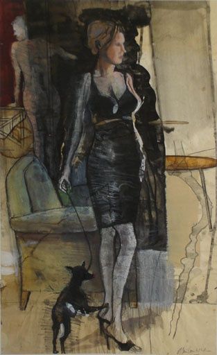 Pittura intitolato "Elle aimait trainer…" da Alain Lambillotte, Opera d'arte originale
