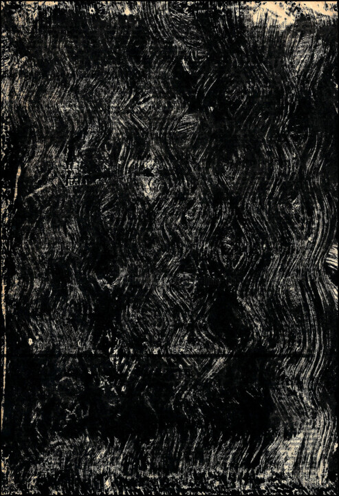 Incisioni, stampe intitolato "MONOTYPE NOIR 07" da Alain Lamy, Opera d'arte originale