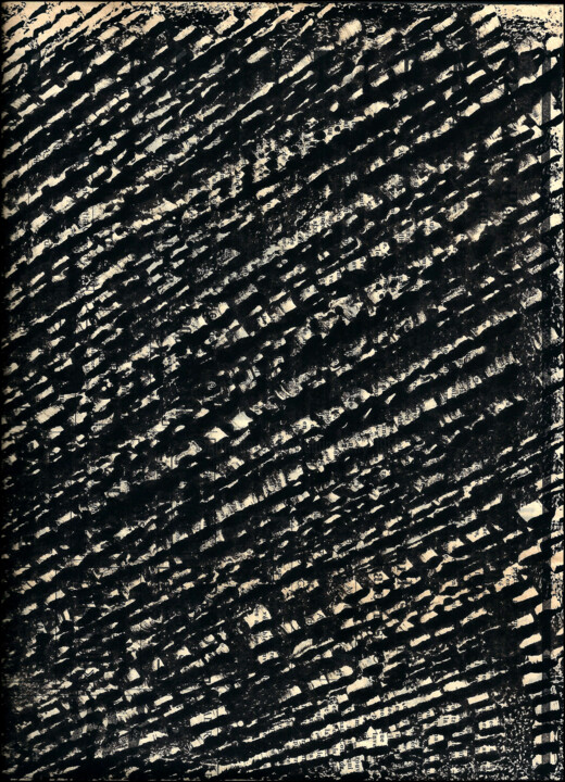 Estampas & grabados titulada "MONOTYPE NOIR 12" por Alain Lamy, Obra de arte original