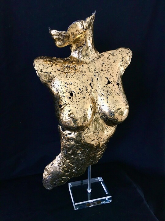 Sculpture titled "Par amour" by Alain Mandon, Original Artwork, Metals