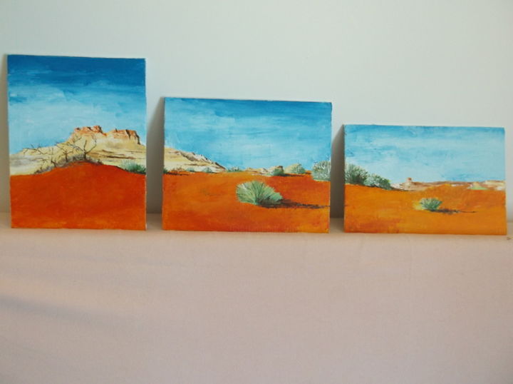 Peinture intitulée "desert-australien.j…" par Alain Marrast, Œuvre d'art originale, Acrylique