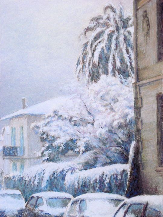 Painting titled "Après l' averse" by Alain Masset, Original Artwork, Pastel