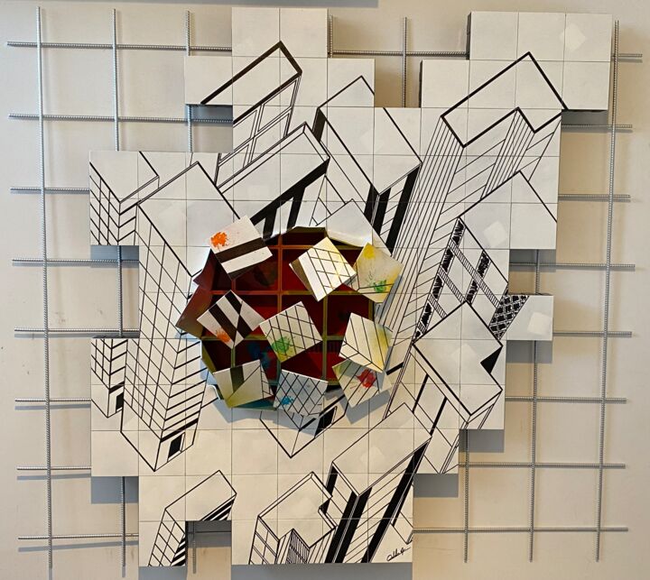 Sculpture titled "Renouveau" by Alain Oddo, Original Artwork, Marker