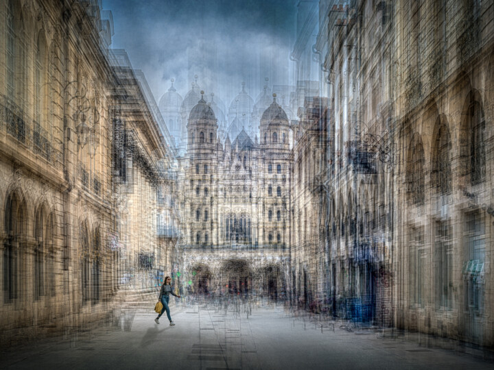 Fotografia intitulada "Rue Rameau, Dijon" por Alain Rappeneau, Obras de arte originais, Fotografia digital