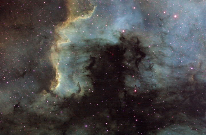 Fotografie getiteld "NGC7000 Nébuleuse d…" door Alain Rappeneau, Origineel Kunstwerk, Digitale fotografie