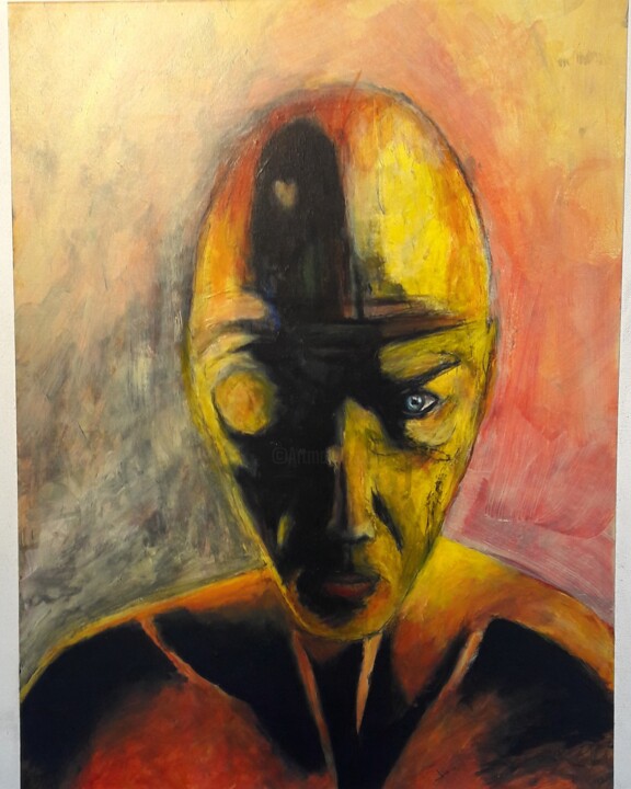 Painting titled "супер герой устарел" by Alain Tardieu, Original Artwork, Acrylic