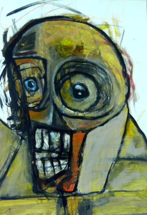 Картина под названием "Krane_2" - Alain Tardieu, Подлинное произведение искусства, Акрил