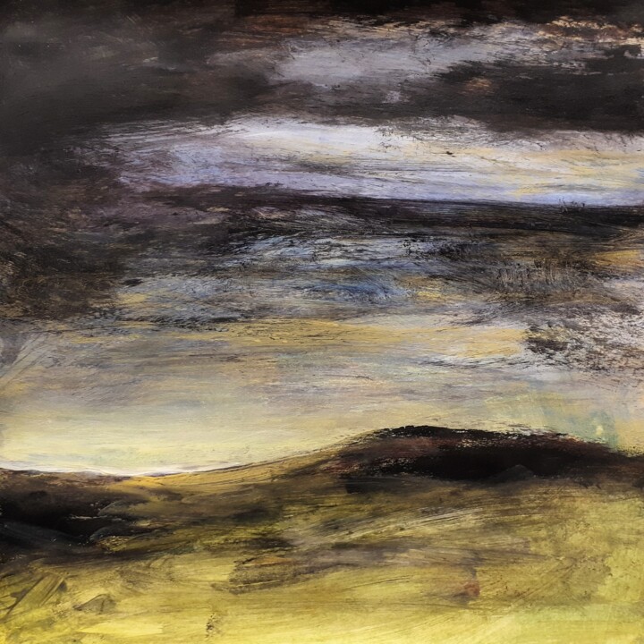 Peinture intitulée "" Après l'orage"" par Alain Tardieu, Œuvre d'art originale, Acrylique