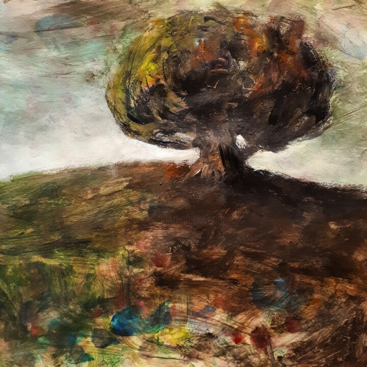 Картина под названием "" Fait de vent"" - Alain Tardieu, Подлинное произведение искусства, Акрил Установлен на Деревянная ра…