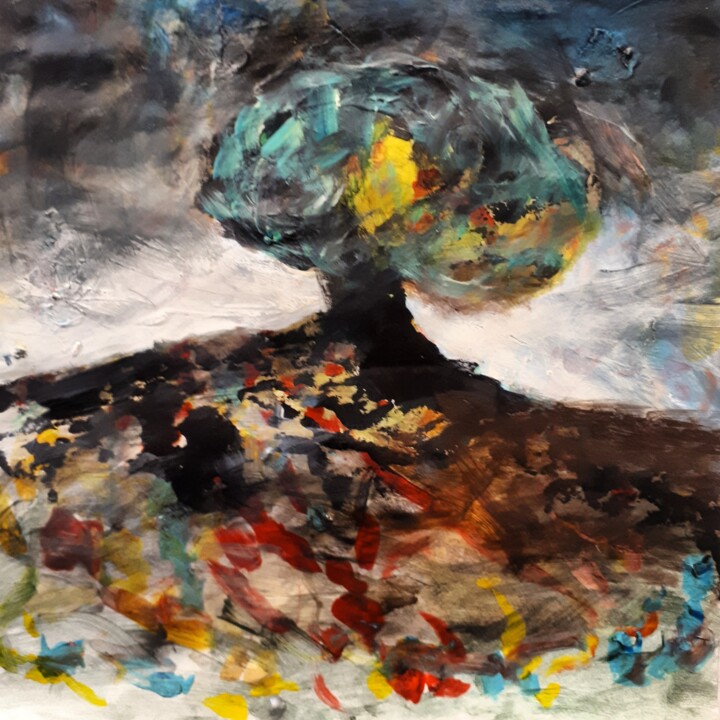Pintura titulada ""Et si les fleurs..…" por Alain Tardieu, Obra de arte original, Acrílico Montado en Bastidor de camilla de…