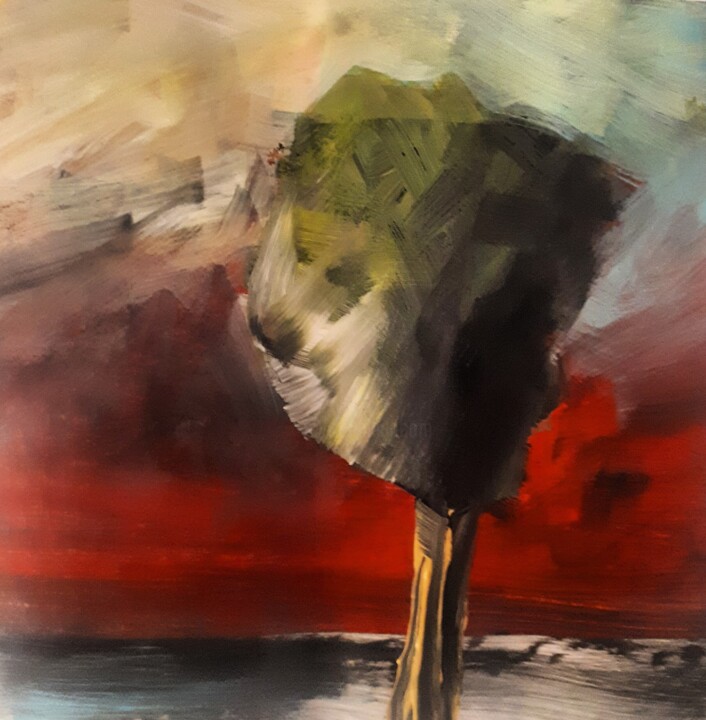 Картина под названием ""glass foliage"" - Alain Tardieu, Подлинное произведение искусства, Акрил Установлен на Деревянная ра…