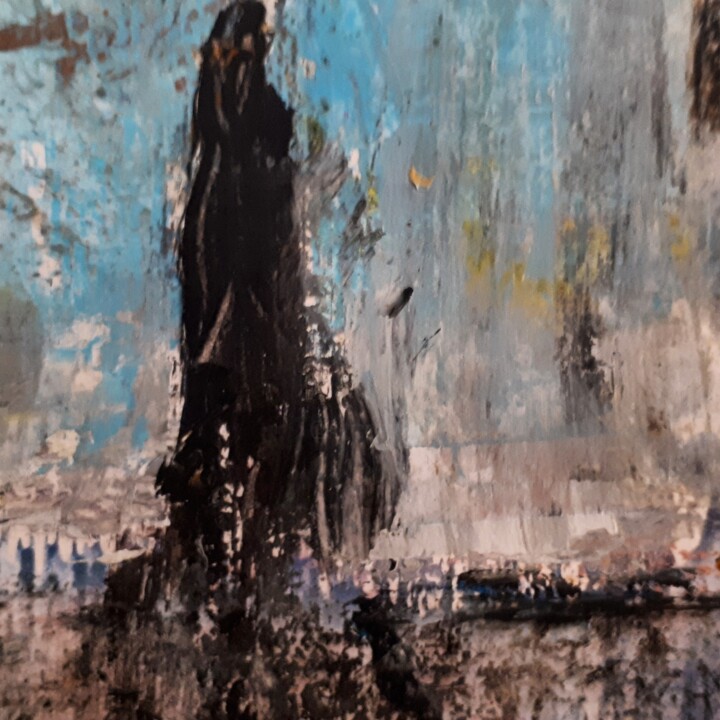 Pittura intitolato "" Paysage spectral…" da Alain Tardieu, Opera d'arte originale, Acrilico Montato su Telaio per barella in…