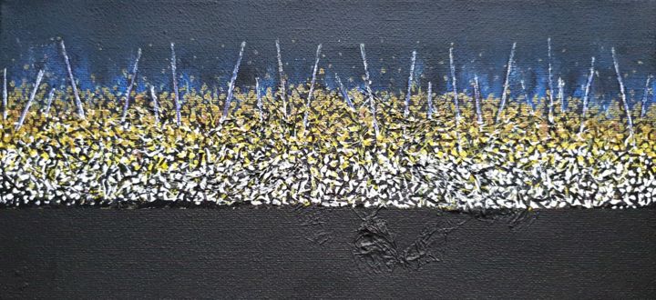 Painting titled "Bataille 4" by Alain V, Original Artwork, Acrylic