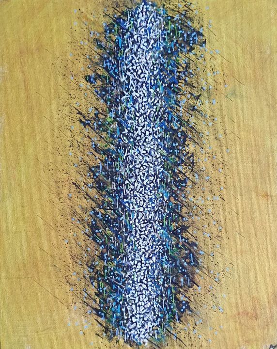 Painting titled "Déhiscence 4" by Alain V, Original Artwork, Acrylic