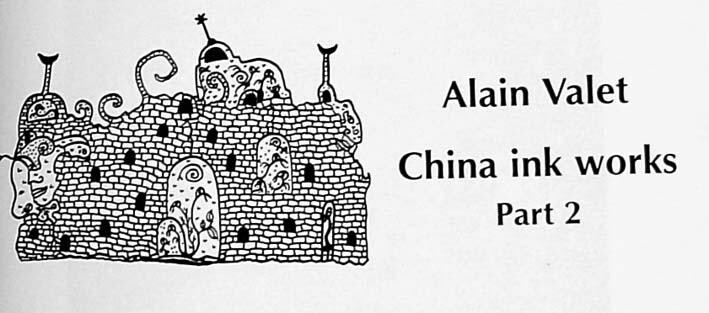 Dessin intitulée "China ink works - V…" par Alain Valet, Œuvre d'art originale