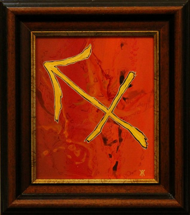 Painting titled "sagittaire.jpg" by Alain Yerly, Original Artwork, Acrylic