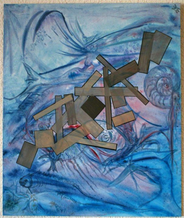 Painting titled "sirene.jpg" by Alain Yerly, Original Artwork, Other