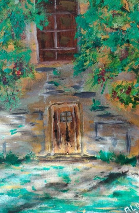 Painting titled "Vieille maison" by alainalainaga, Original Art, Oil