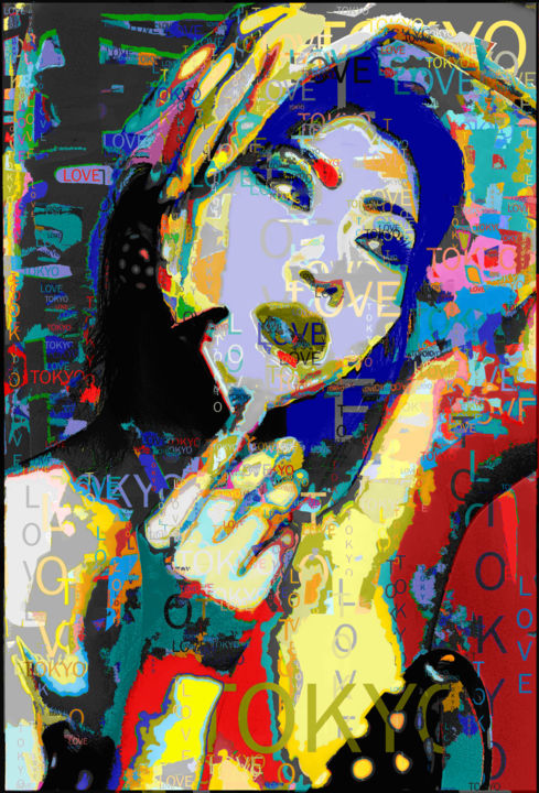 Цифровое искусство под названием "Tokyo Love" - Alain Bali, Подлинное произведение искусства, Цифровая живопись