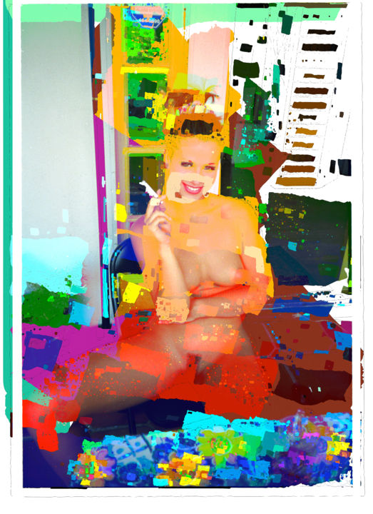 Digital Arts titled "Smoke Break" by Alain Bali, Original Art, Digital Painting