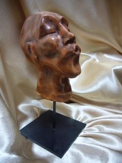 Sculpture titled "rémi le siffleur" by Alain Bergé, Original Artwork, Terra cotta