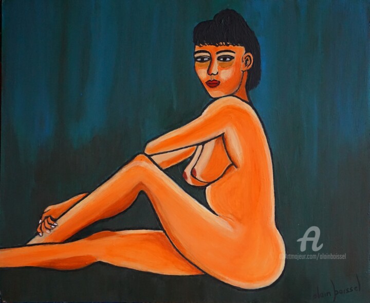 Peinture intitulée "Jennifer" par Alain Boissel, Œuvre d'art originale, Acrylique