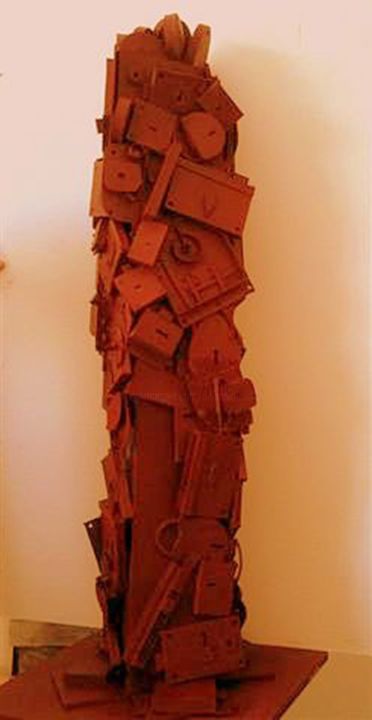 Sculpture intitulée "accumulation vertic…" par Alain Bouillot, Œuvre d'art originale